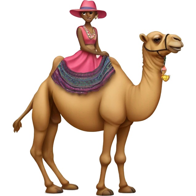 camel with a skirt emoji