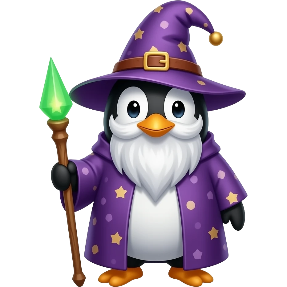Penguin Wizard emoji