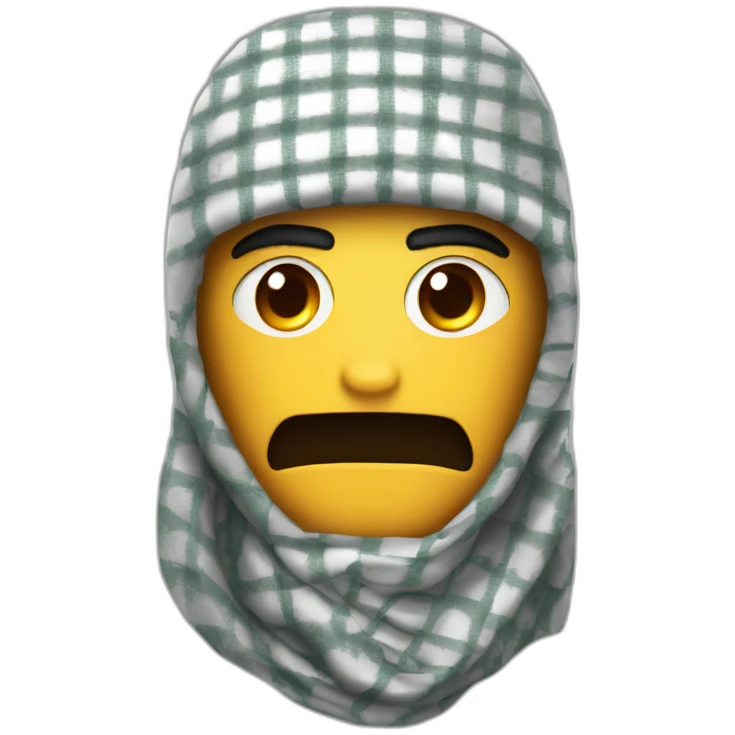 iron man wearing keffiyeh emoji