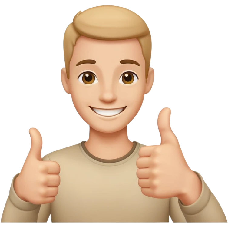 smile with thumbs up emoji