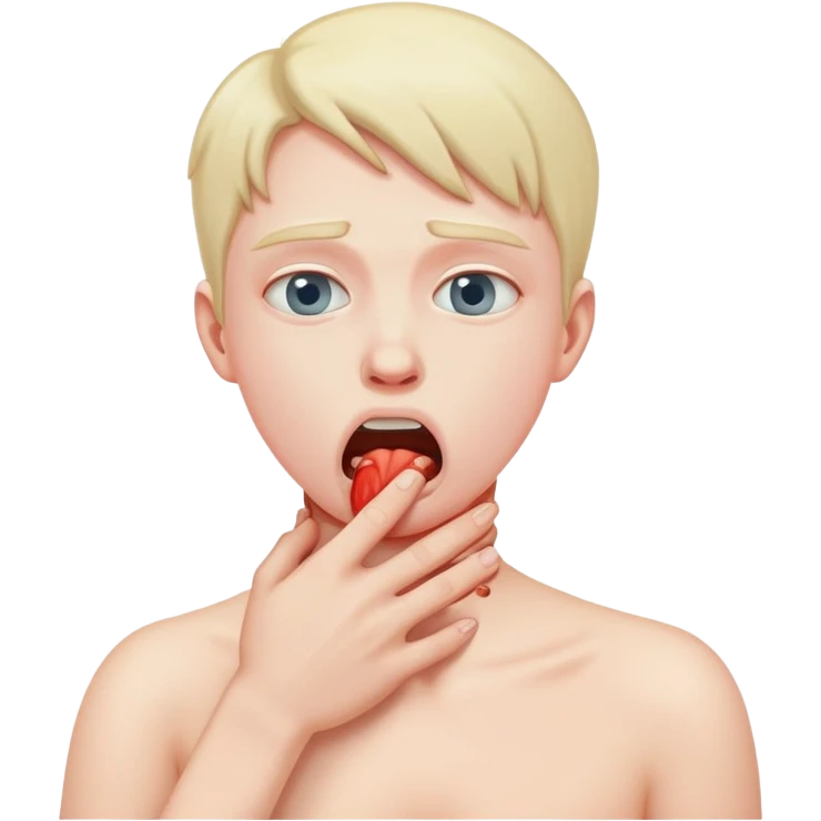 Person choking themselves  emoji