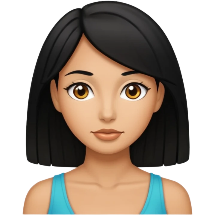 Tan naked woman with black hair  emoji