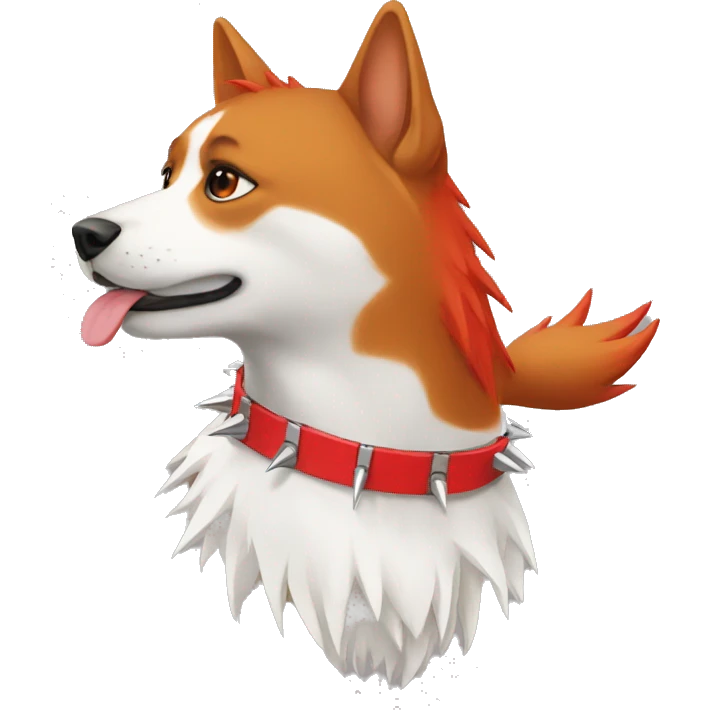 red spiked collar emoji