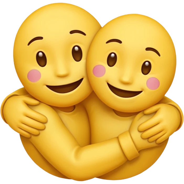 emoji rubbing each others back emoji