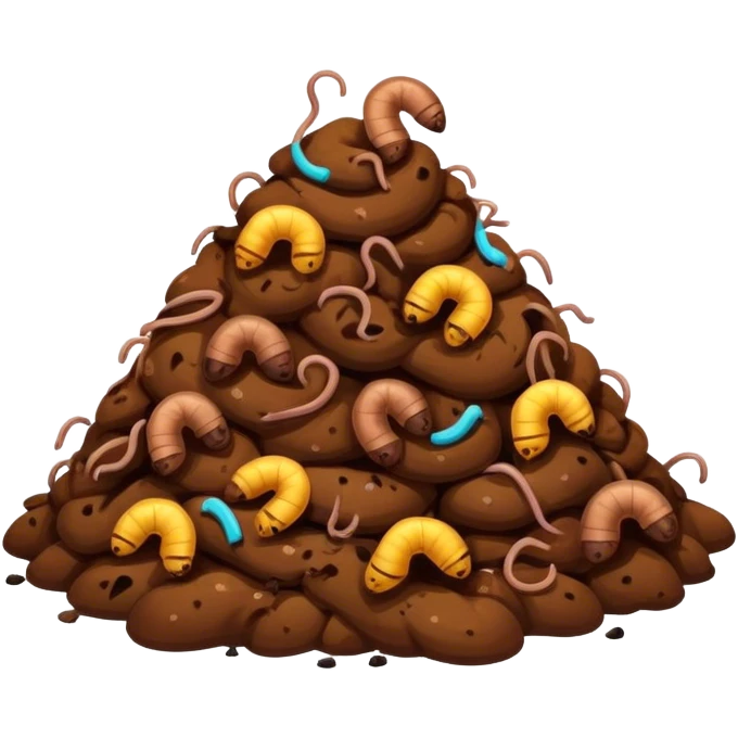 Poo with worms emoji
