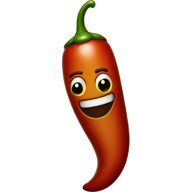 Chili with a smiley face emoji