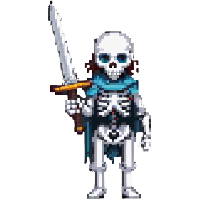 skeleton with a sword emoji