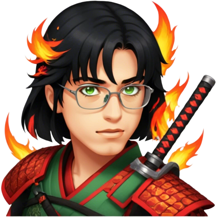 Fire-Wielding Samurai emoji