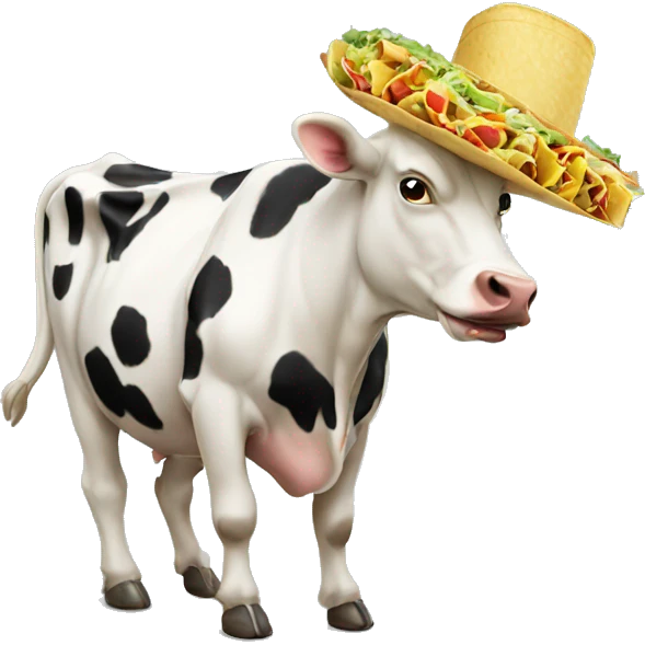 Cow eating tacos  emoji