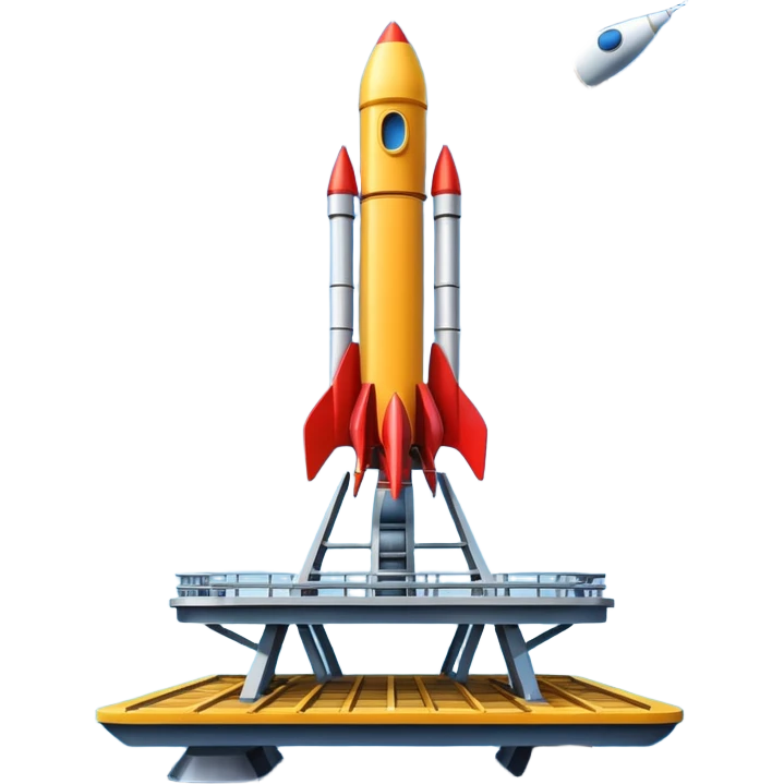 modern rocket launch platform from sea emoji