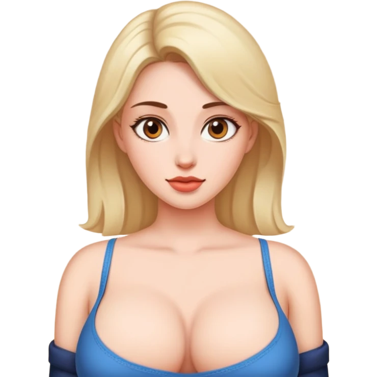 naked woman with big tits emoji