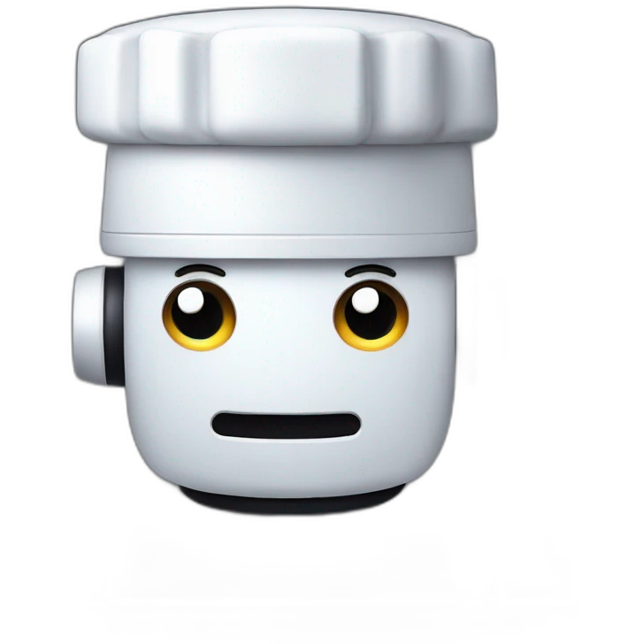 Robot wearing chefs hat pixel art emoji