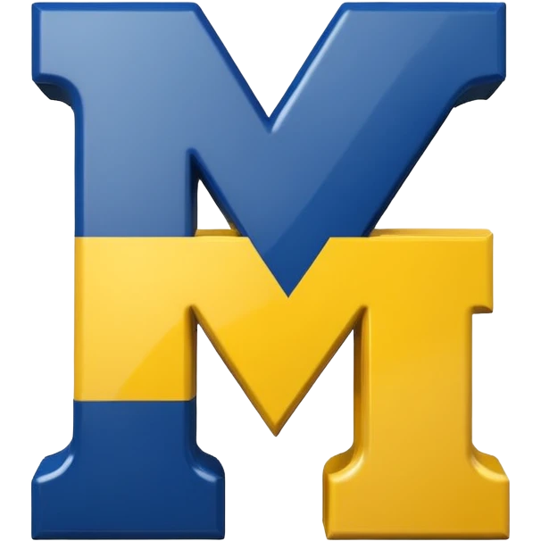 make an emoji of the michigan logo emoji