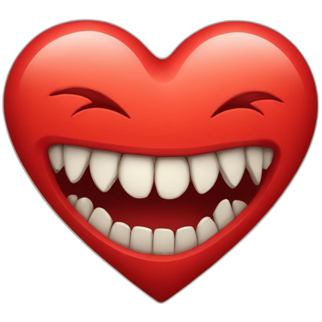 red heart with sharp teeth emoji