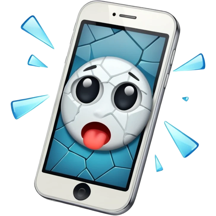 broken white cell phone emoji