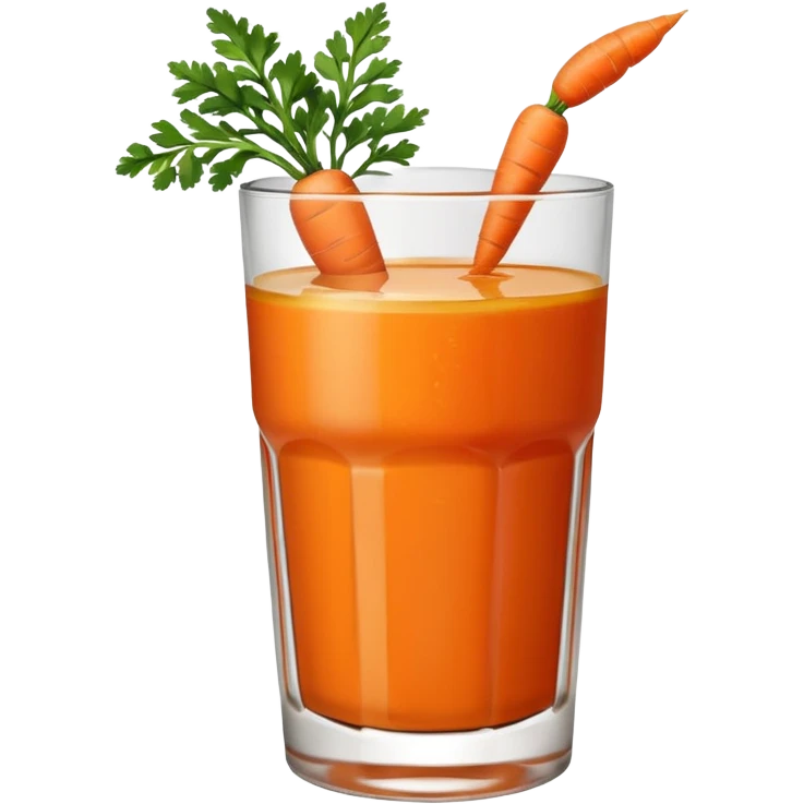 a glass of carrot juice, filled to the top, no carrot, no garnish, simple, clear, no background emoji
