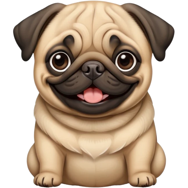 Happy pug emoji