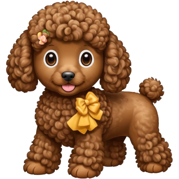 pudel brązowy emoji