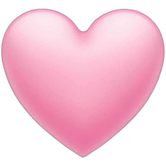 Soft pink heart emoji
