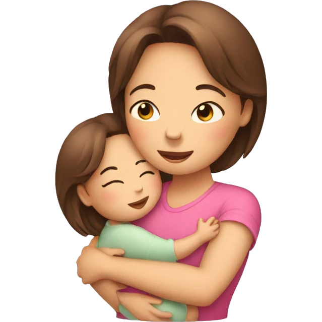 hug mum baby emoji