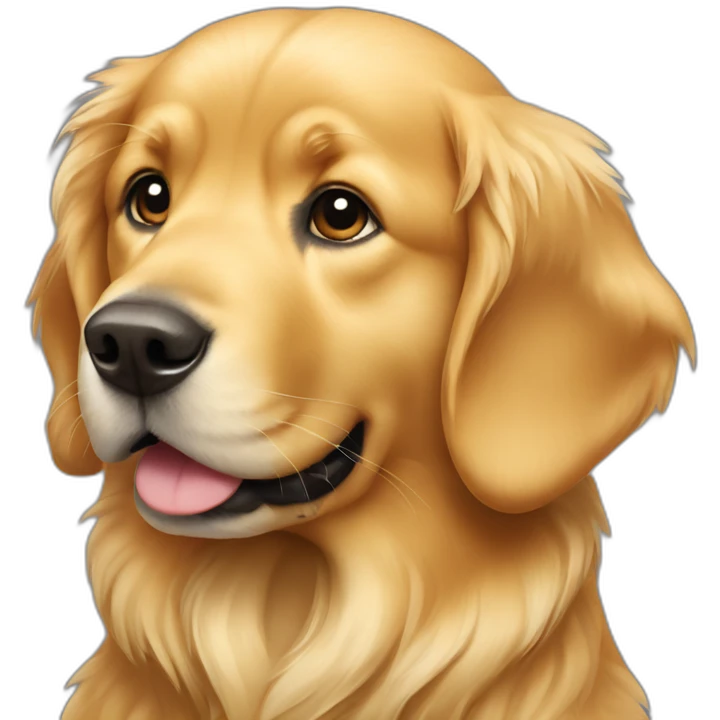 golden retriever dog wearing a Tagelmust emoji