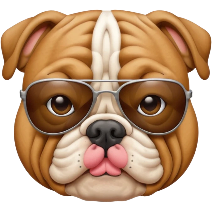 Bulldog wearing sunglasses emoji