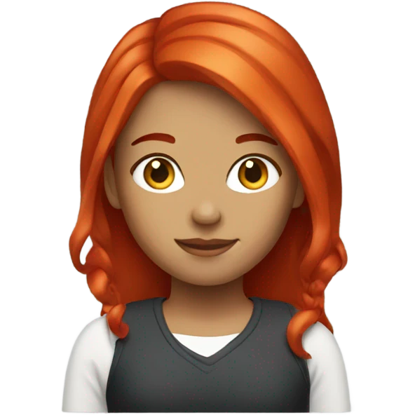 red haired girl emoji