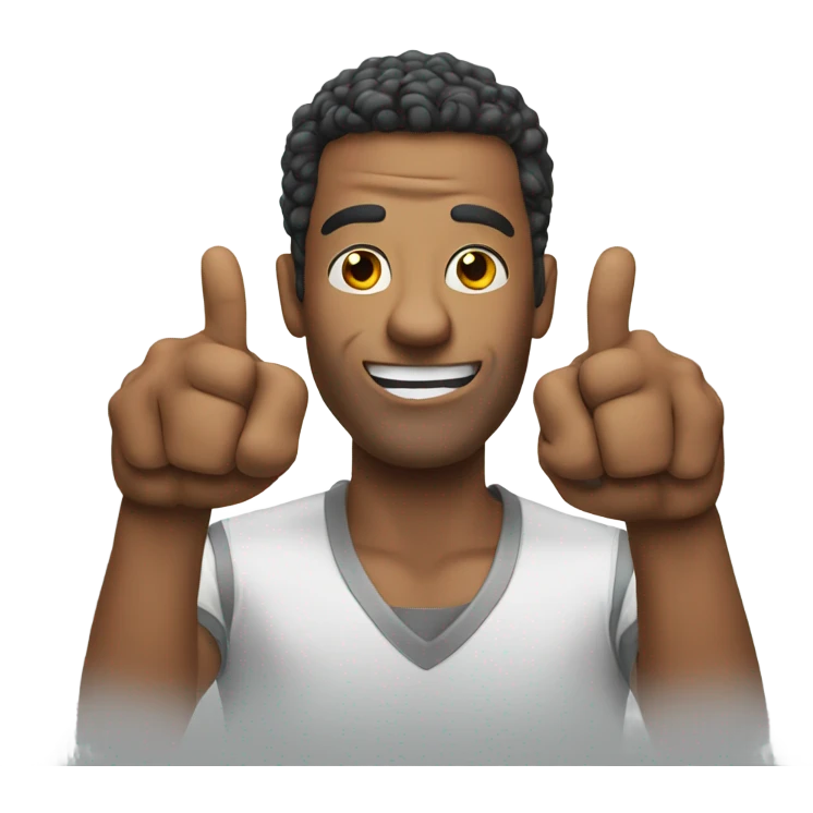 Man with big thumbs emoji