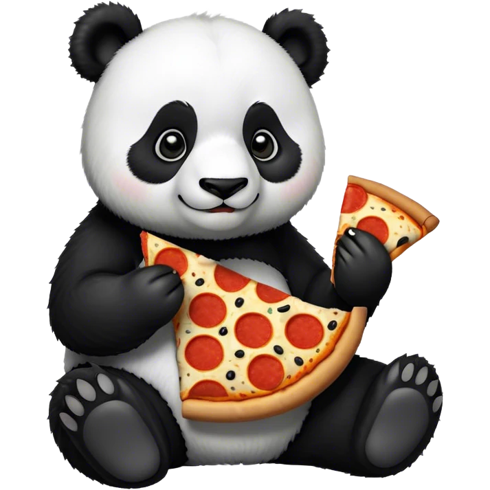panda eating pizza emoji