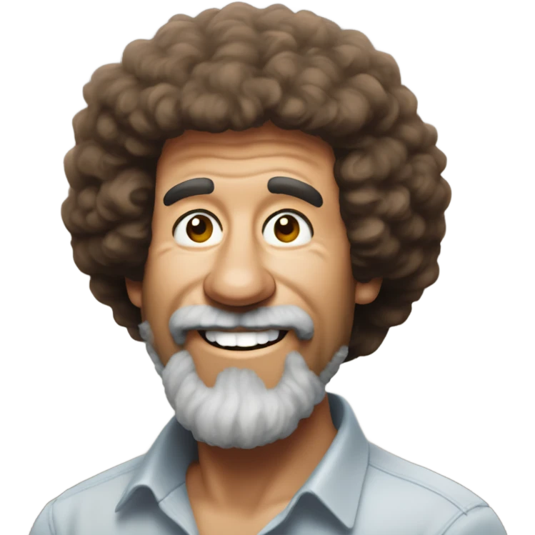 bob Ross panting emoji