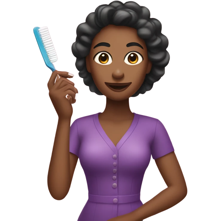 Woman with a nail polish in one hand and a nail file in the other hand emoji