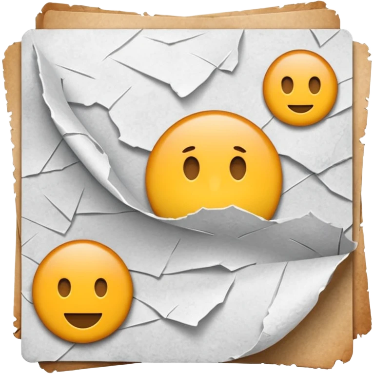 mac os mixed papers skeuomorphic emoji