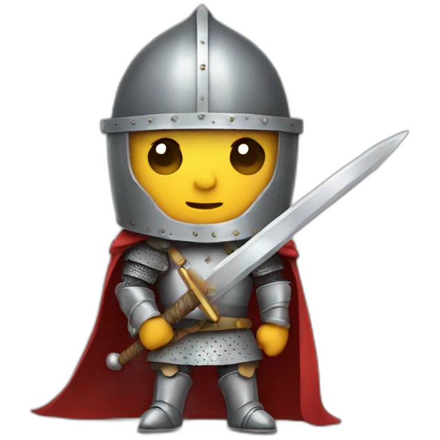 medieval knight holding a longsword emoji