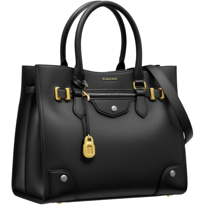 city tote bag from Balenciaga black emoji