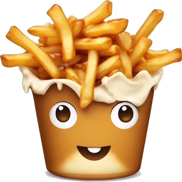 Poutine qui mange une poutine  emoji