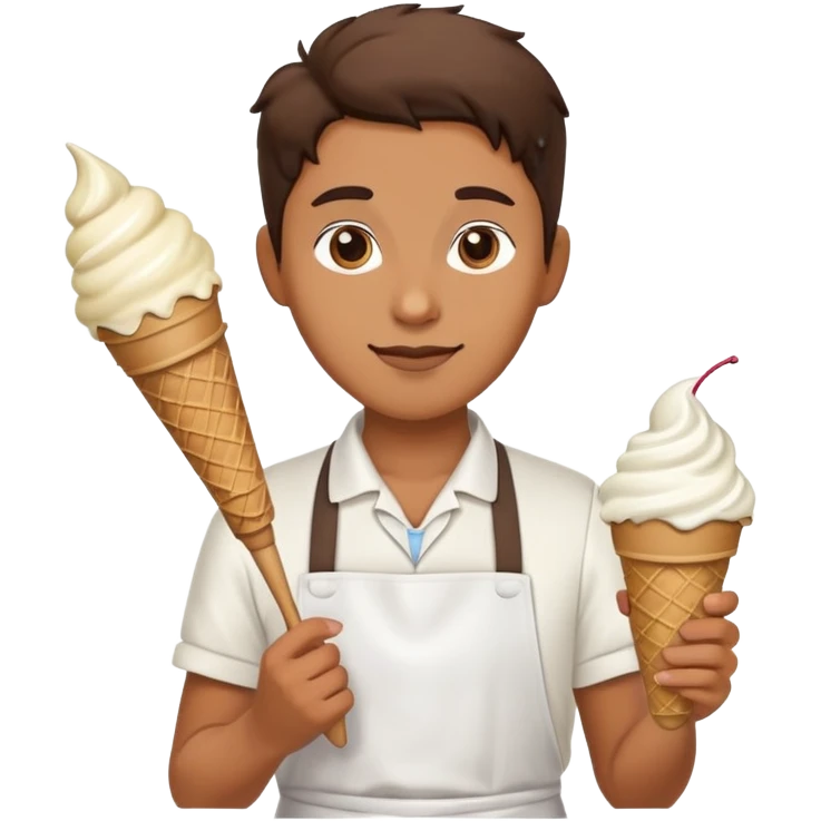 ice cream seller emoji
