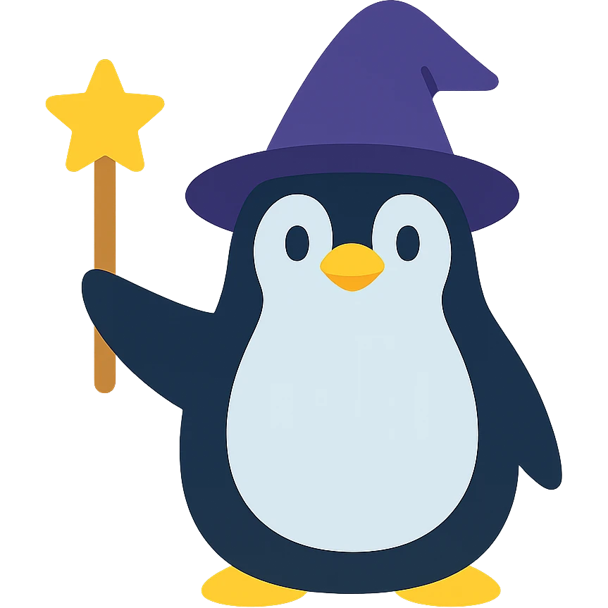 wizard penguin emoji