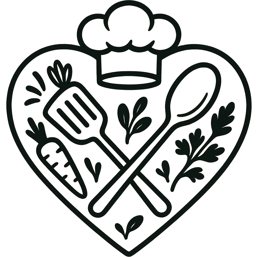 heart with a culinary chef theme emoji