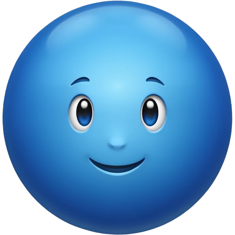 Blue Ball with MB written on it emoji