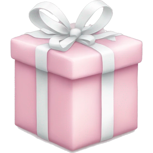 Light pink Christmas gifts under a white Christmas tree  emoji