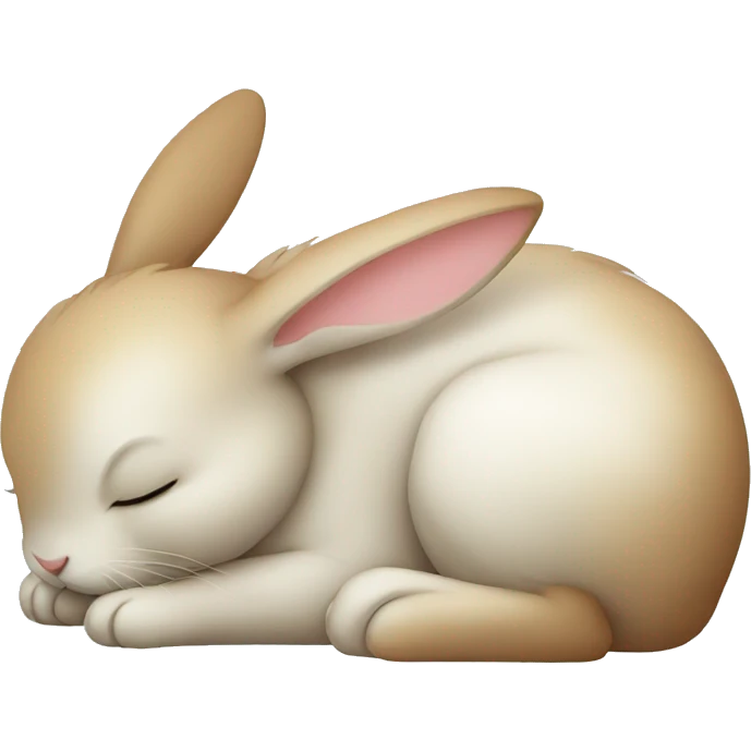 Bunny sleeping emoji
