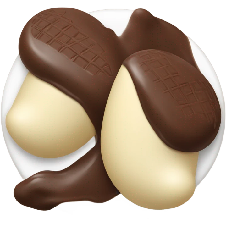 chocolate and vanilla quenelle emoji
