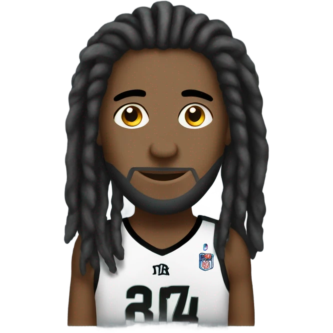 Black eagles fan with dread Locs  emoji