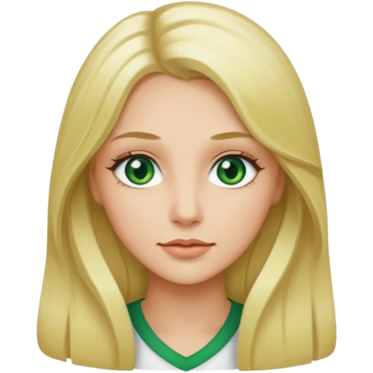 green eyes blonde long hair emoji