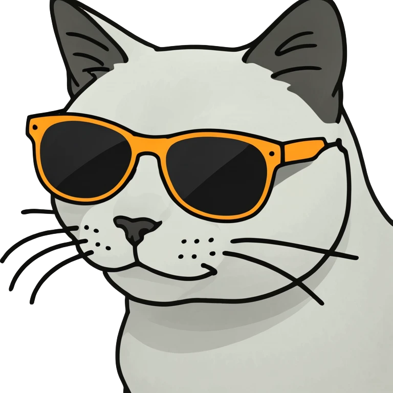 Cat with sunglasses emoji