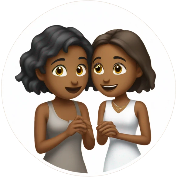 Brown skin Girl proposing to brown skin girl on bender knee with a promise ring emoji