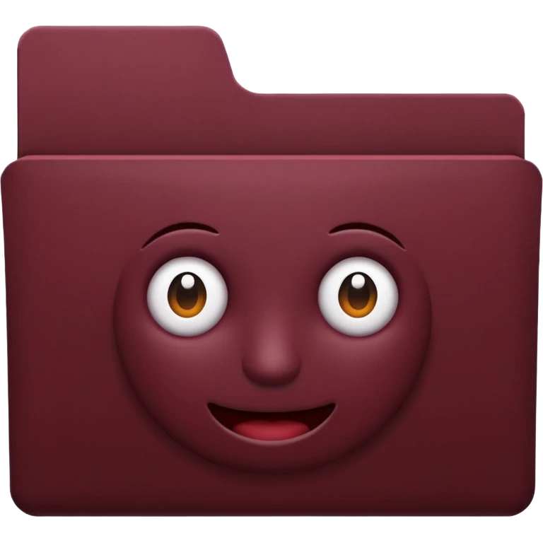 create a dark maroon folder emoji animated and simple emoji