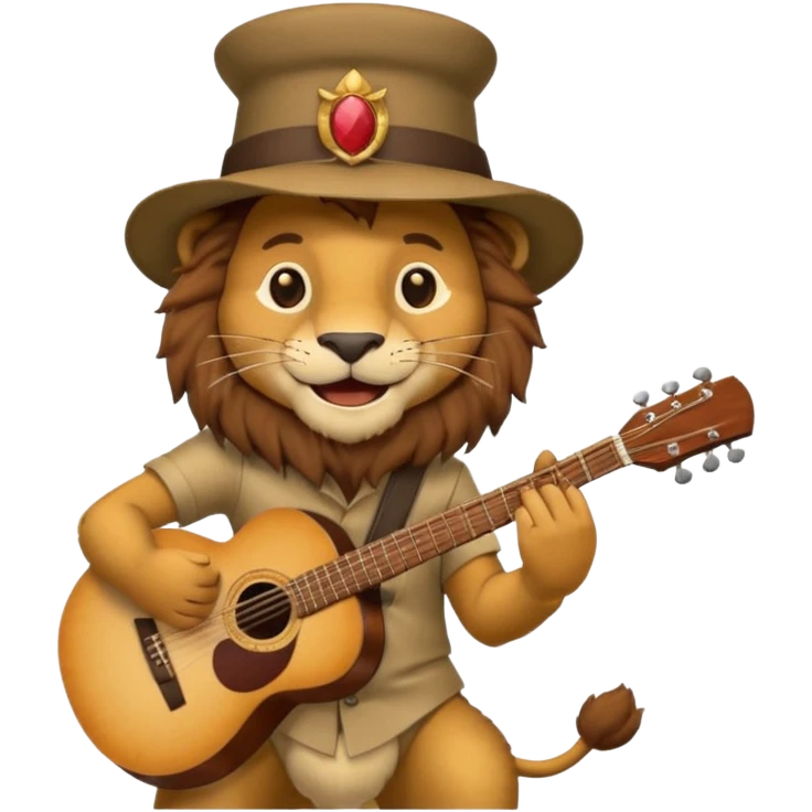 lion Musician emoji