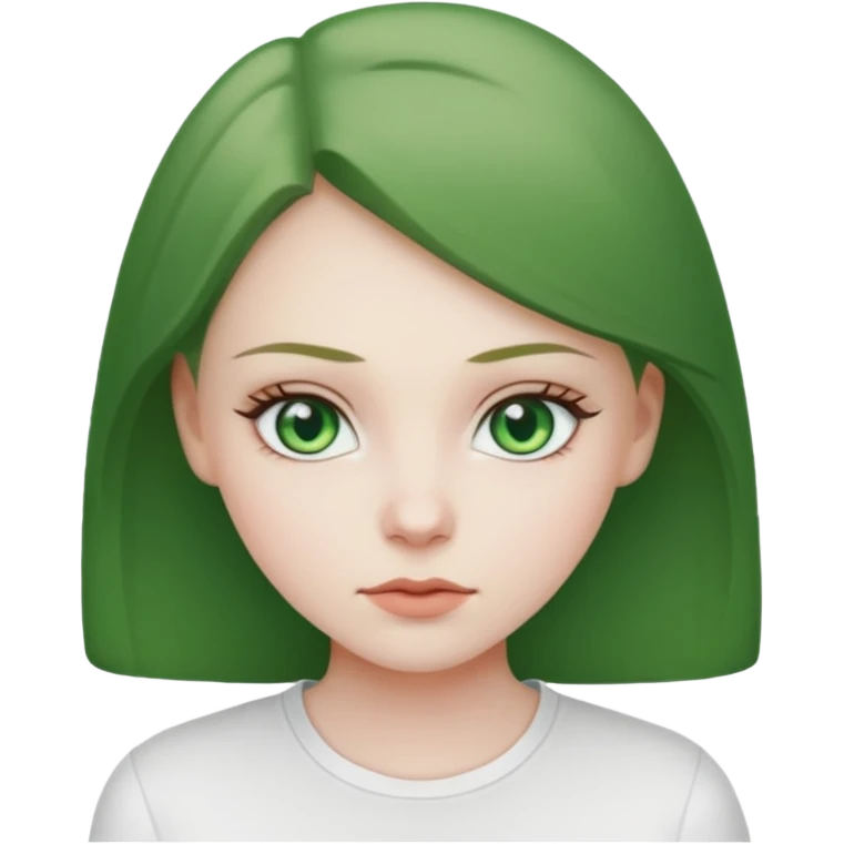 Girl green eyes won’t her clothes  emoji
