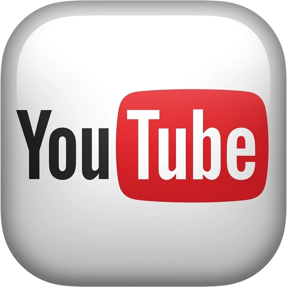 the youtube logo  but without the bakcround emoji